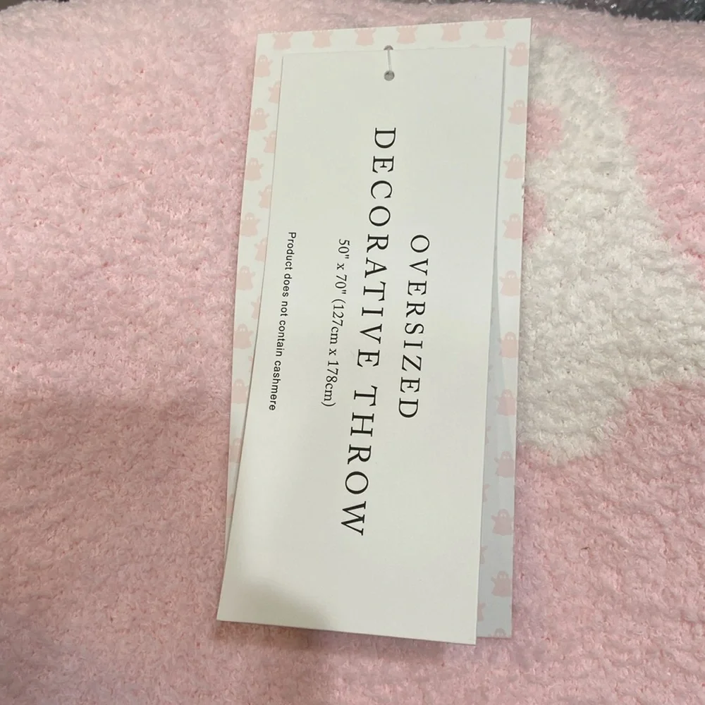 Cupcakes & Cashmere Oversized GHOST Print Throw